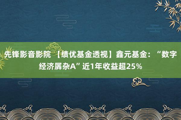 先锋影音影院 【绩优基金透视】鑫元基金：“数字经济羼杂A”近1年收益超25%