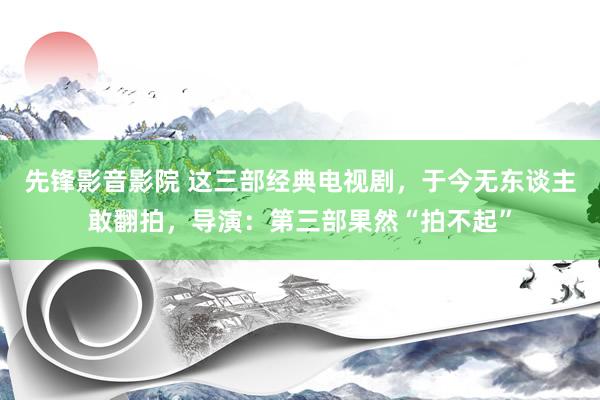 先锋影音影院 这三部经典电视剧，于今无东谈主敢翻拍，导演：第三部果然“拍不起”