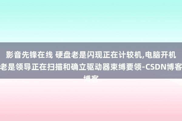 影音先锋在线 硬盘老是闪现正在计较机,电脑开机老是领导正在扫描和确立驱动器束缚要领-CSDN博客