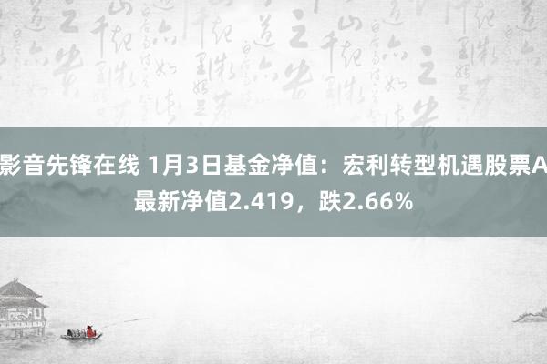 影音先锋在线 1月3日基金净值：宏利转型机遇股票A最新净值2.419，跌2.66%