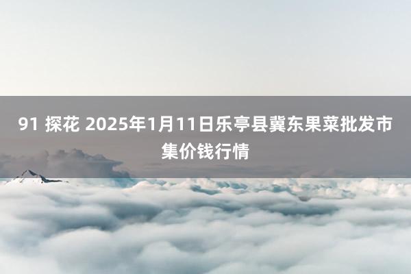 91 探花 2025年1月11日乐亭县冀东果菜批发市集价钱行情