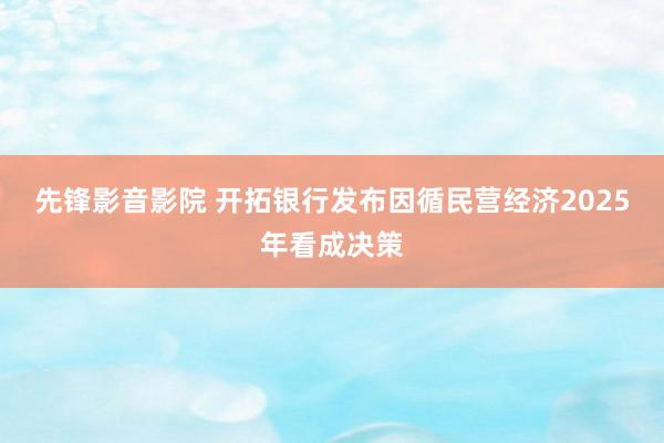 先锋影音影院 开拓银行发布因循民营经济2025年看成决策