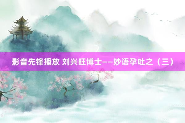 影音先锋播放 刘兴旺博士——妙语孕吐之（三）