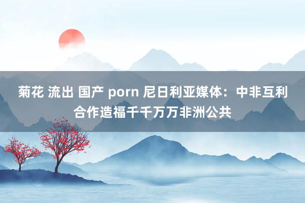 菊花 流出 国产 porn 尼日利亚媒体：中非互利合作造福千千万万非洲公共