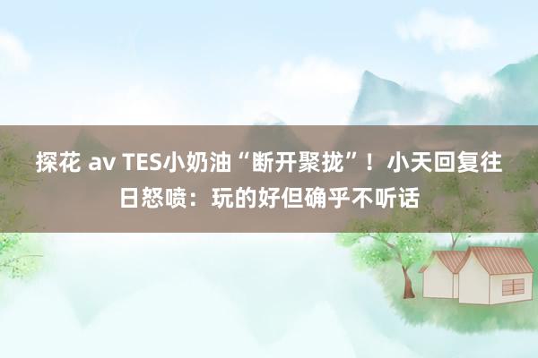 探花 av TES小奶油“断开聚拢”！小天回复往日怒喷：玩的好但确乎不听话