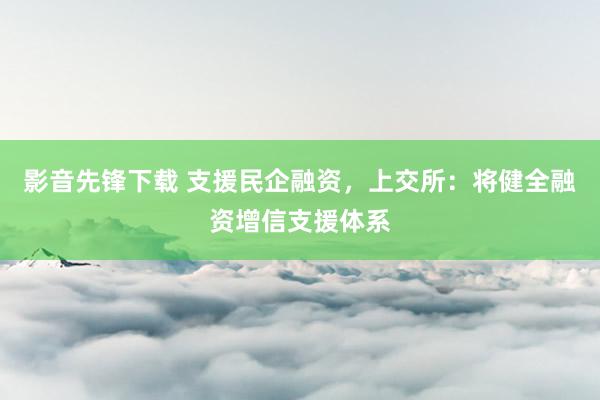 影音先锋下载 支援民企融资，上交所：将健全融资增信支援体系