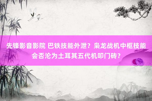 先锋影音影院 巴铁技能外泄？枭龙战机中枢技能会否沦为土耳其五代机叩门砖？