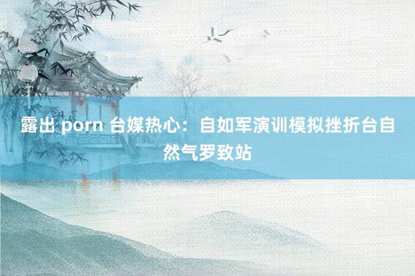 露出 porn 台媒热心：自如军演训模拟挫折台自然气罗致站