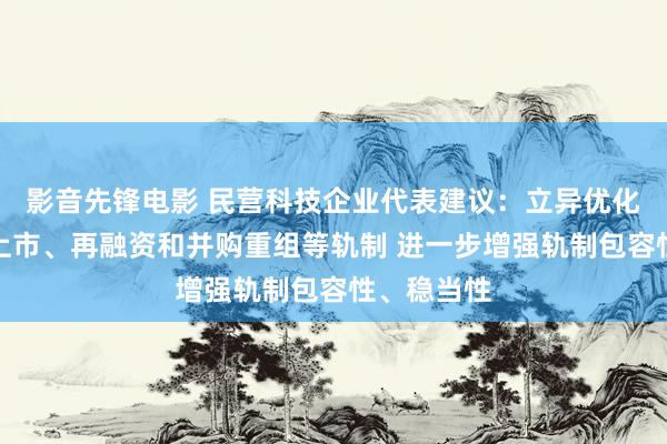 影音先锋电影 民营科技企业代表建议：立异优化股票刊行上市、再融资和并购重组等轨制 进一步增强轨制包容性、稳当性