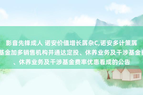 影音先锋成人 诺安价值增长羼杂C,诺安多计策羼杂C: 对于旗下部分基金加多销售机构并通达定投、休养业务及干涉基金费率优惠看成的公告