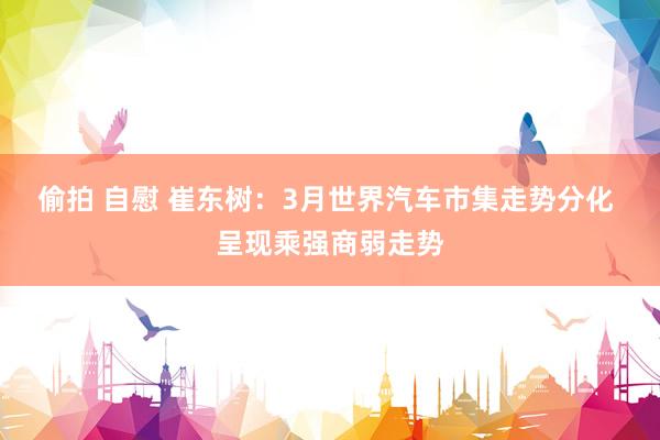 偷拍 自慰 崔东树：3月世界汽车市集走势分化 呈现乘强商弱走势