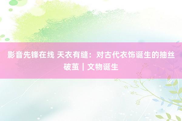 影音先锋在线 天衣有缝：对古代衣饰诞生的抽丝破茧｜文物诞生