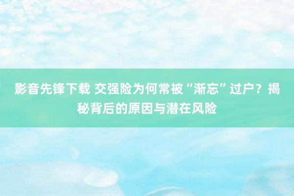 影音先锋下载 交强险为何常被“渐忘”过户？揭秘背后的原因与潜在风险